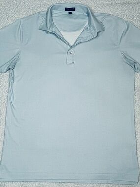 Peter Millar Pale Blue Short-Sleeve Polo